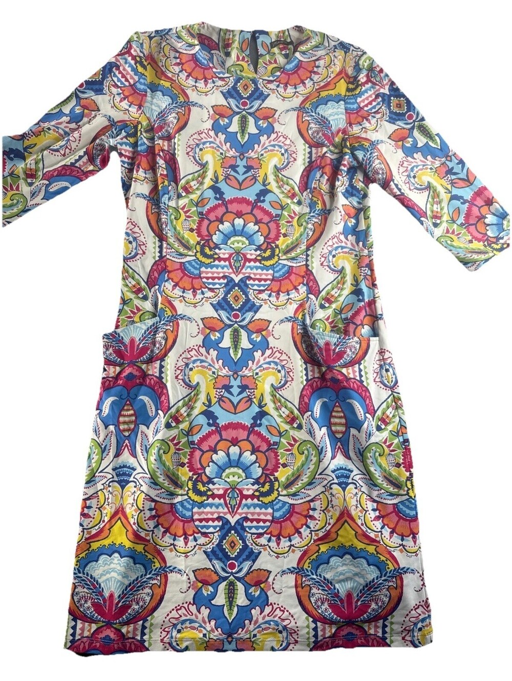J. McLaughlin dress women's‎ large Catalyst Madrid paisley floral resort pockets